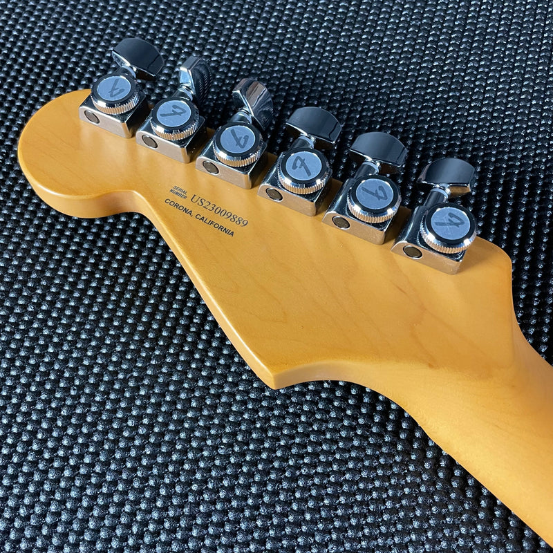 Fender American Ultra Stratocaster HSS, Maple Fingerboard- Arctic Pearl (US23009889) - Metronome Music Inc.