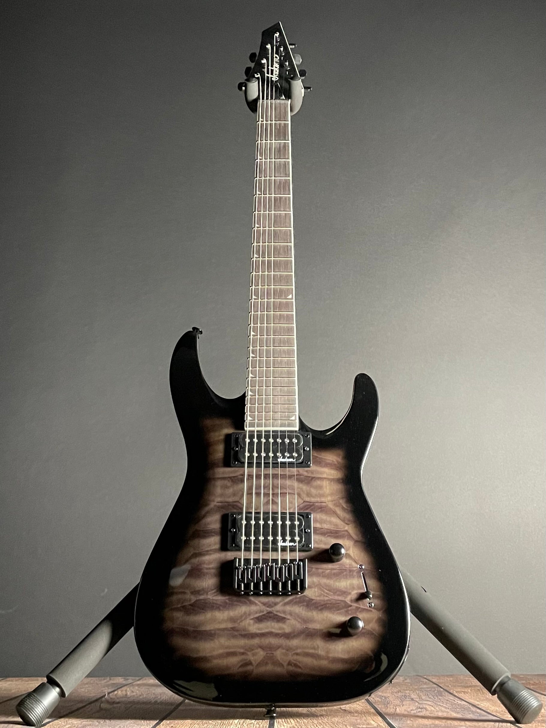 Jackson JS Series Dinky Arch Top, JS22Q-7, DKA, HT- Transparent Black Burst - Metronome Music Inc.