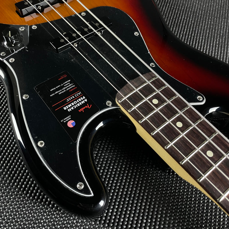 Fender American Performer Jazz Bass, Rosewood Fingerboard- 3-Color Sunburst (US23023185) - Metronome Music Inc.