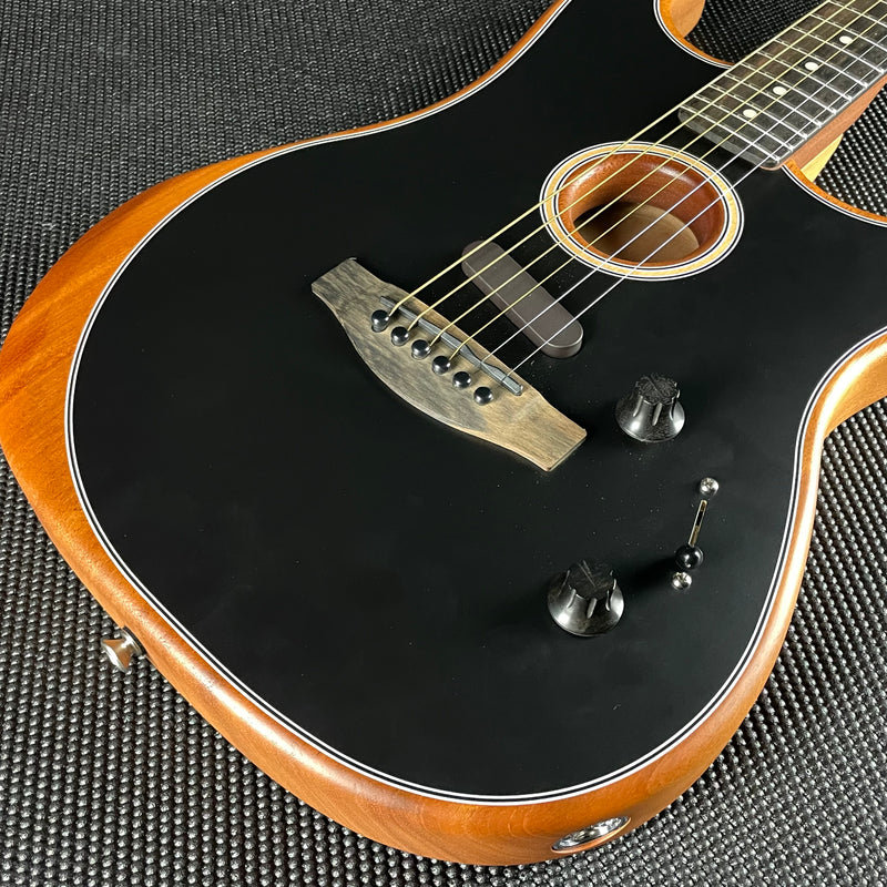 Fender American Acoustasonic Strat, Ebony- Black (US224781A)