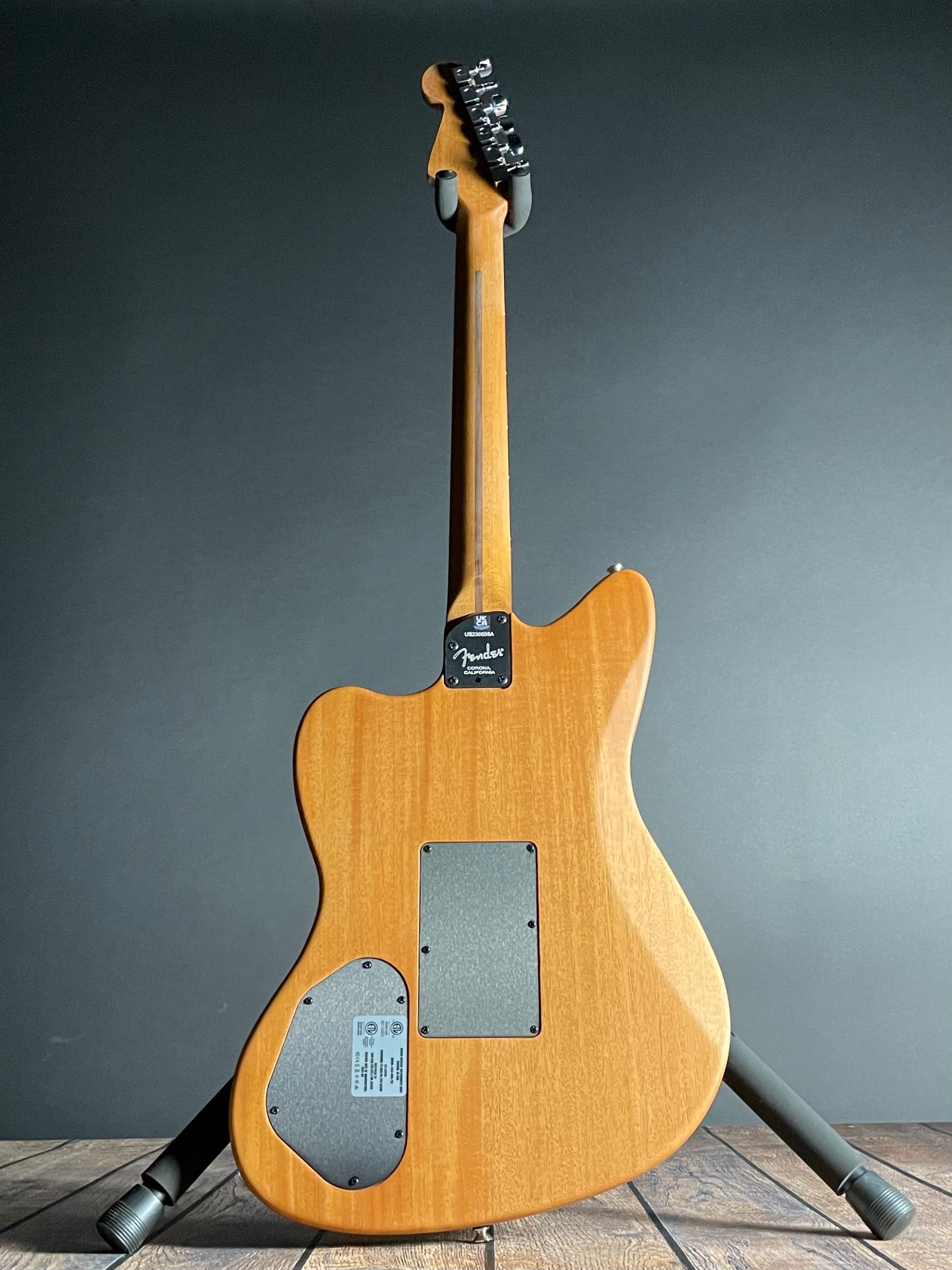 Fender American Acoustasonic Jazzmaster All-Mahogany, Ebony Fingerboard-Natural - Metronome Music Inc.