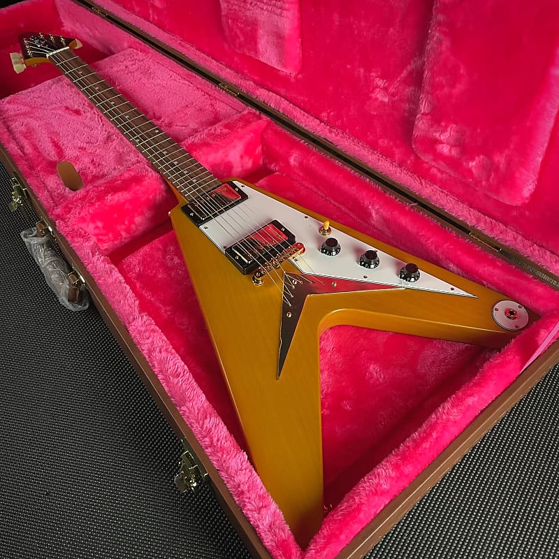 Epiphone 1958 Korina Flying V- Aged Natural (5lbs 11oz)