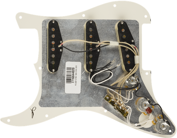 Fender Pre-Wired Strat Pickguard, Original '57/'62 SSS, Parchment 11 Hole PG - Metronome Music Inc.