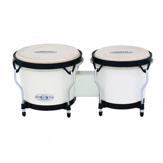 Toca Synergy Synthetic Bongos - White - Metronome Music Inc.