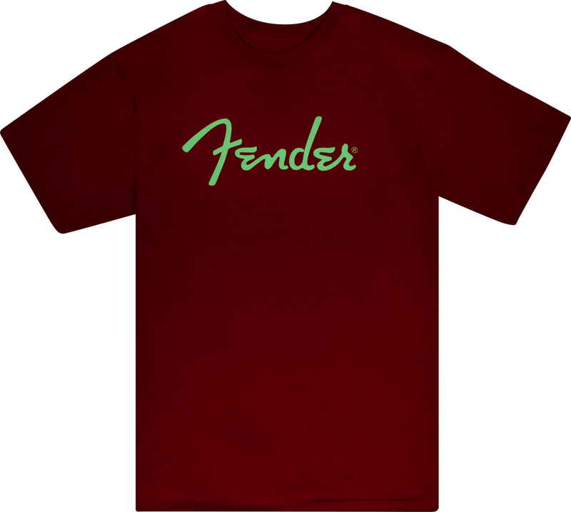 Fender Spaghetti Logo T-Shirt, Oxblood