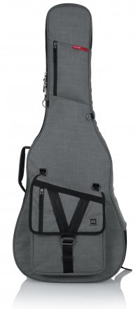 Gator Transit Series Acoustic Guitar Gig Bag with Light Grey Exterior - Metronome Music Inc.