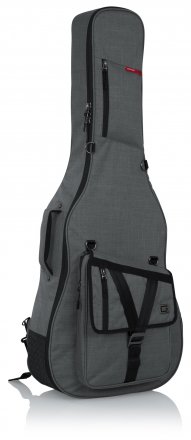 Gator Transit Series Acoustic Guitar Gig Bag with Light Grey Exterior - Metronome Music Inc.
