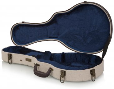 Gator Deluxe Wood Case for Mandolin- Journeyman Burlap Exterior - Metronome Music Inc.