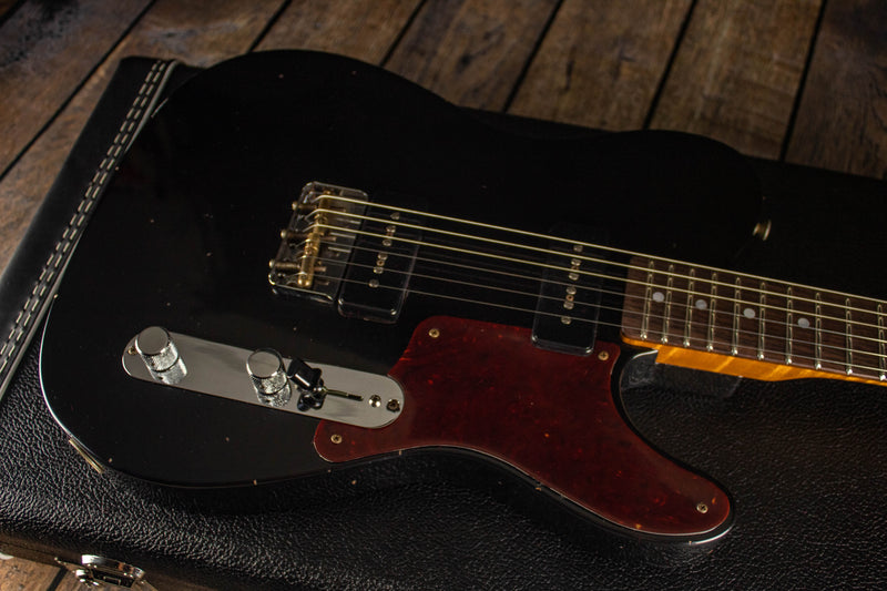 Fender Custom Shop, Limited Edition Dual P90 Telecaster, Journeyman- Aged Black (6lbs 5oz) - Metronome Music Inc.