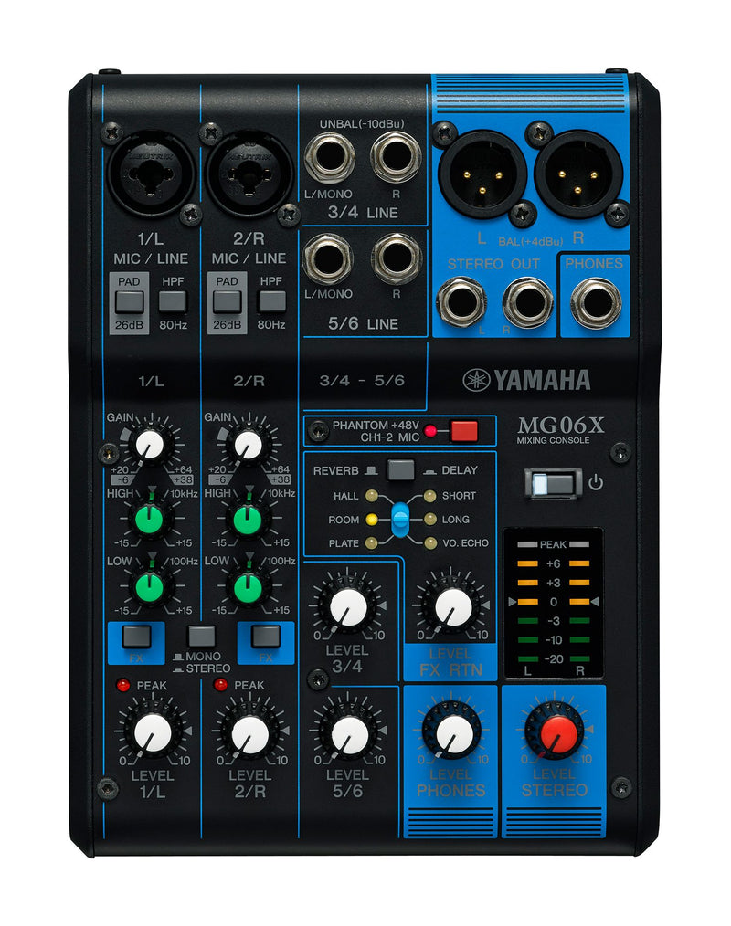 Yamaha 6-Channel Analog Mixer MG06X