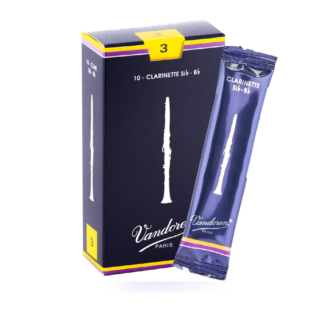 Vandoren Traditional Bb Clarinet Reeds- #3 Box of 10 - Metronome Music Inc.