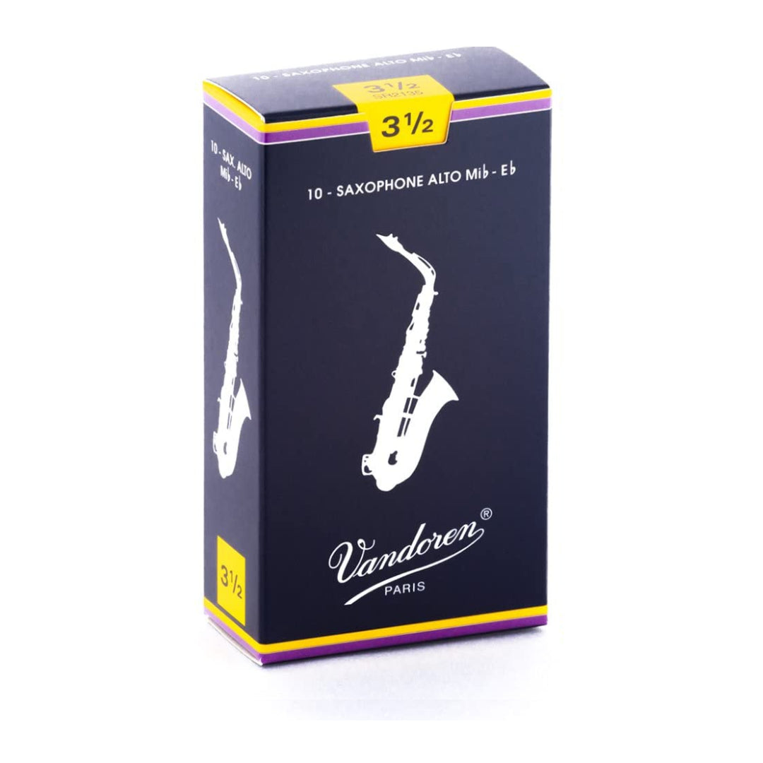 Vandoren Traditional Alto Saxophone Reed- #3.5 Box of 10 - Metronome Music Inc.