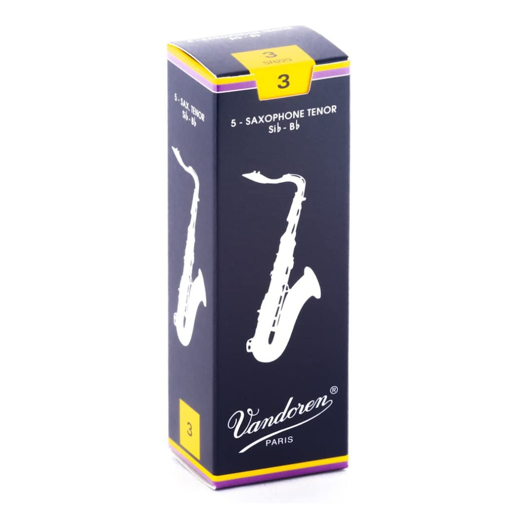 Vandoren Traditional Tenor Saxophone Reeds- #3 Box of 5 - Metronome Music Inc.