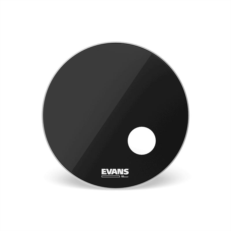 Evans EQ3 Resonant Smooth Black Bass Drumhead, BD24RB- 24" - Metronome Music Inc.