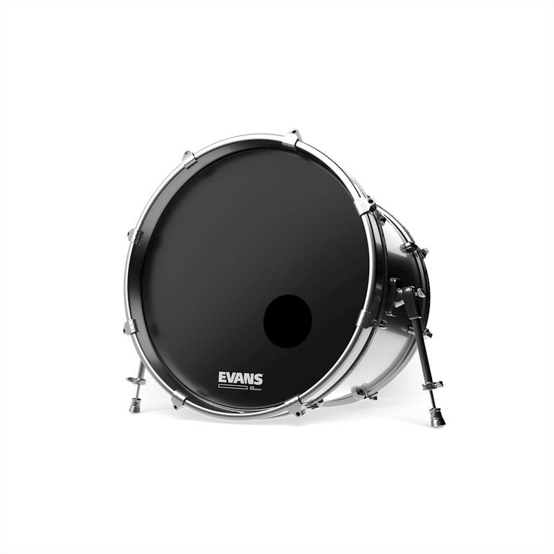 Evans EQ3 Resonant Smooth Black Bass Drumhead, BD24RB- 24" - Metronome Music Inc.