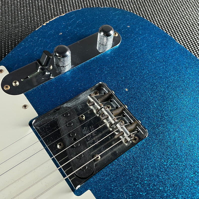 Fender Custom Shop LTD 1955 Telecaster, Relic- Aged Blue Sparkle (7lbs 8oz) - Metronome Music Inc.