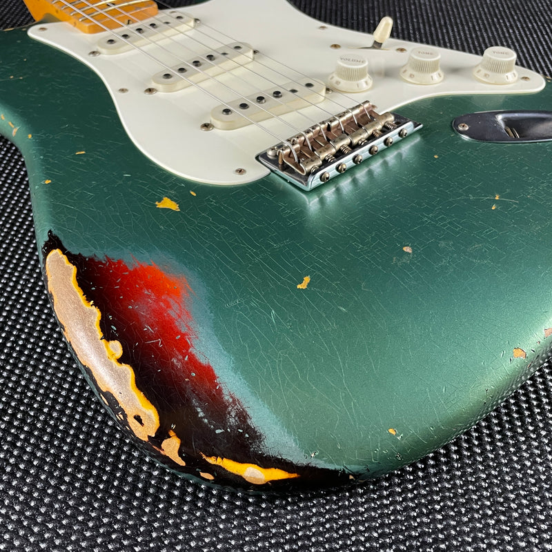 Fender Custom Shop 58 Stratocaster, Kyle Mcmillin Masterbuilt- Sherwood Metallic/Chocolate 3TS (7lbs 9.7oz)