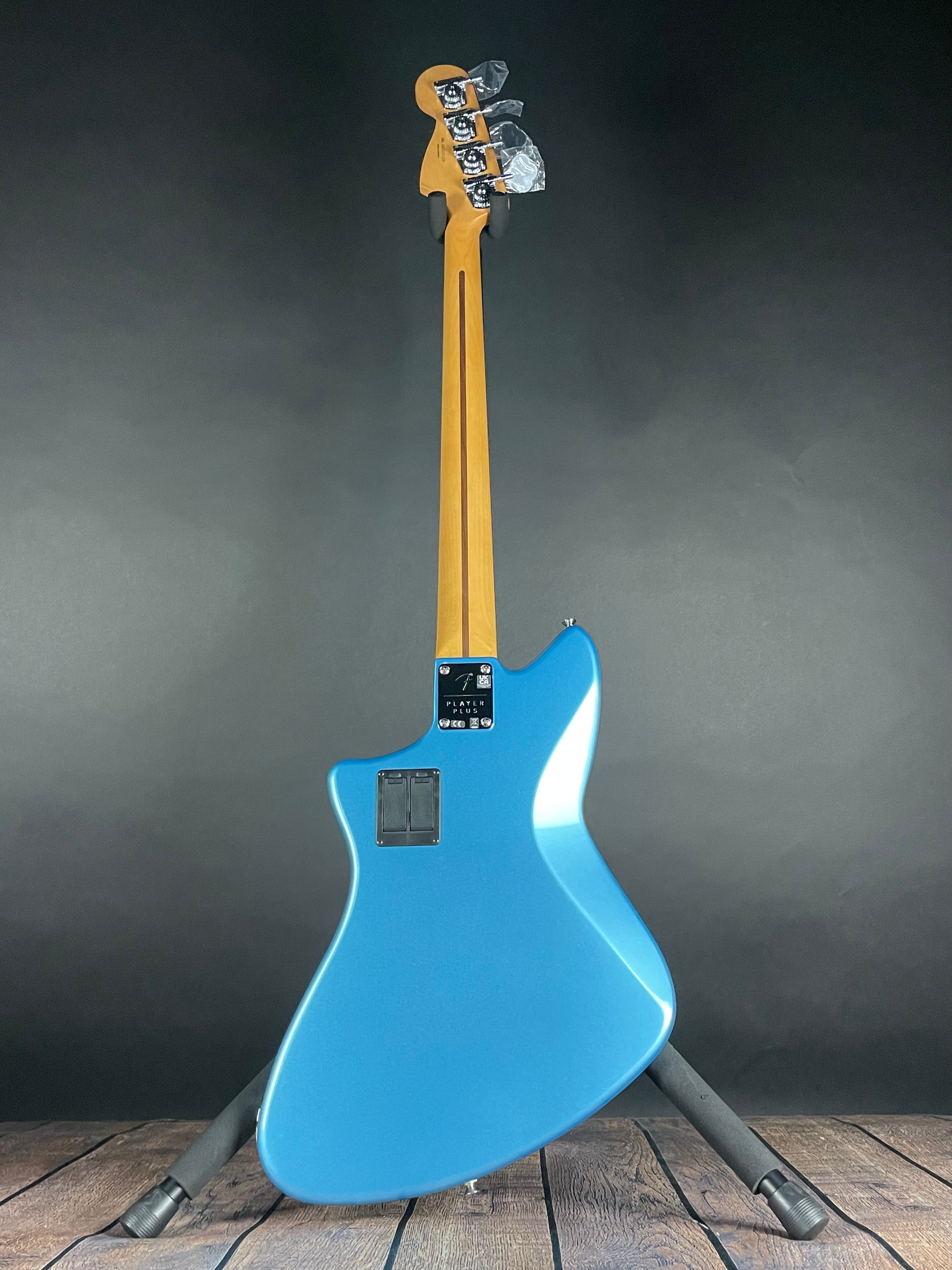 Fender Player Plus Active Meteora Bass, Pau Ferro- Opal Spark (MX22111220) - Metronome Music Inc.