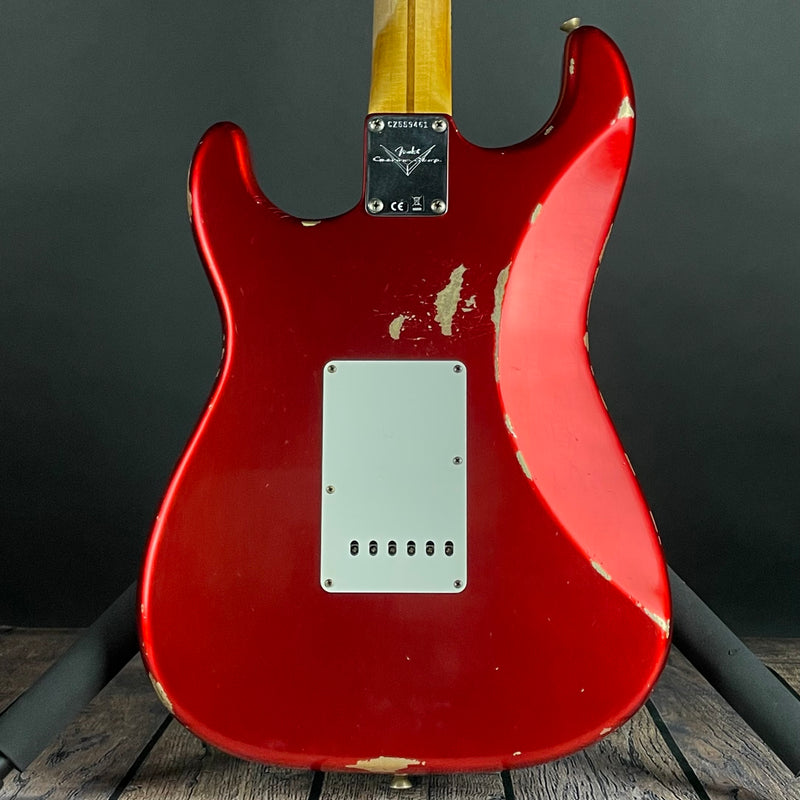 Fender Custom Shop 1958 Stratocaster, Relic- Faded Aged Candy Apple Red (7lbs 9oz) - Metronome Music Inc.