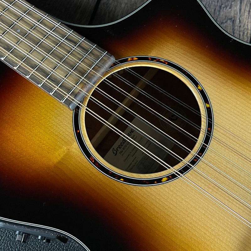 Breedlove Discovery S Concert Edgeburst 12-String CE, European Spruce-African Mahogany - Metronome Music Inc.
