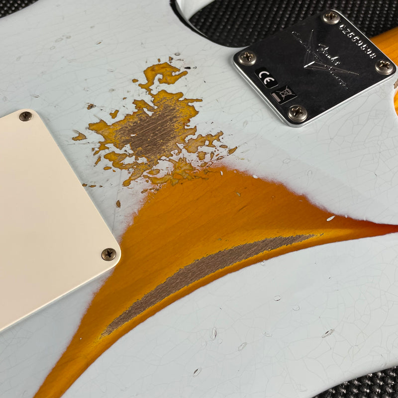 Fender Custom Shop '61 Stratocaster, Heavy Relic- Super Faded Aged Sonic Blue over 3-Color Sunburst (7lbs 14oz)