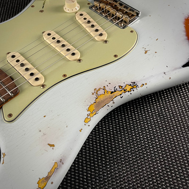 Fender Custom Shop '61 Stratocaster, Heavy Relic- Super Faded Aged Sonic Blue over 3-Color Sunburst (7lbs 14oz)