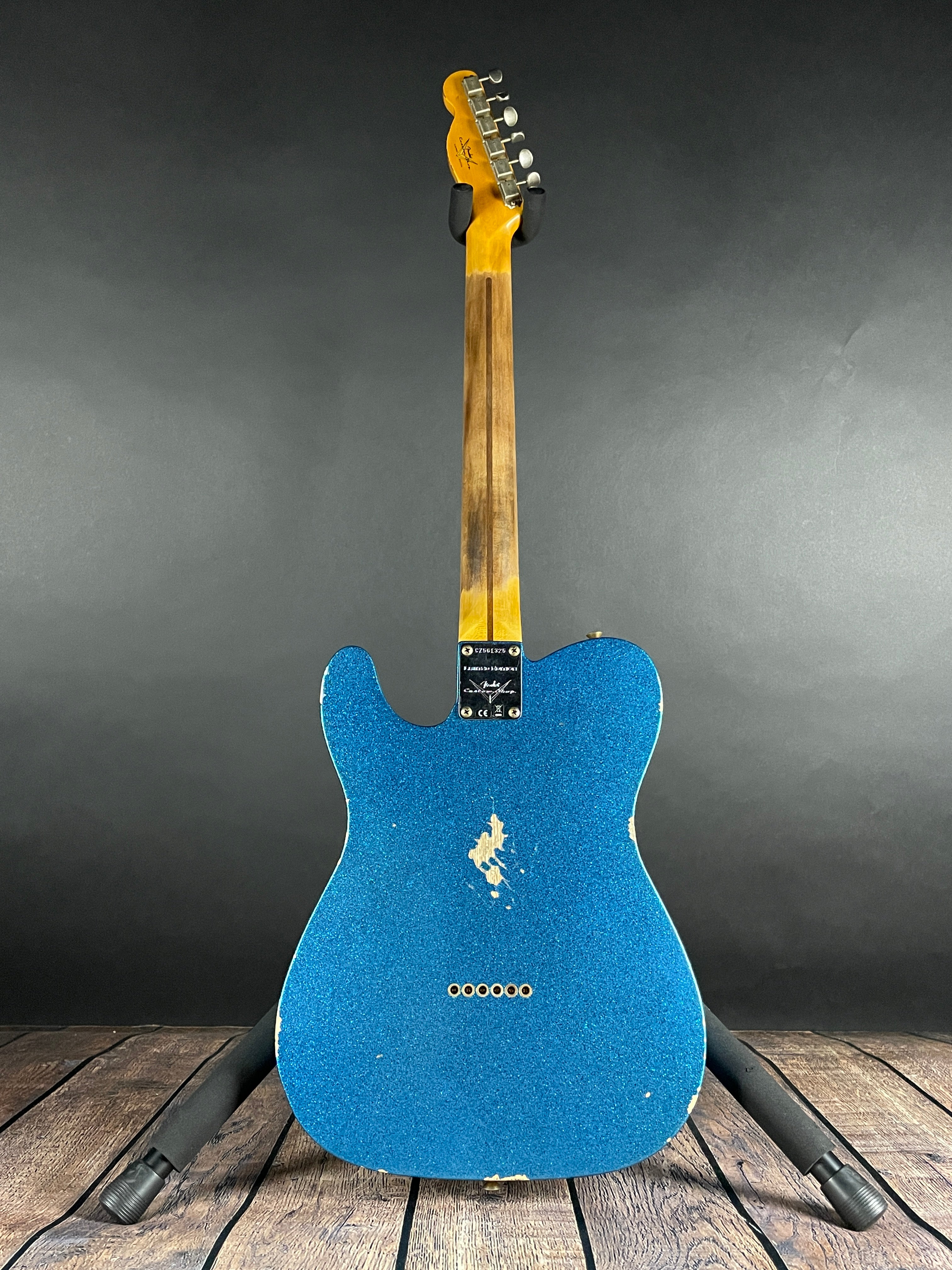 Fender Custom Shop LTD 1955 Telecaster, Relic- Aged Blue Sparkle (7lbs 8oz) - Metronome Music Inc.