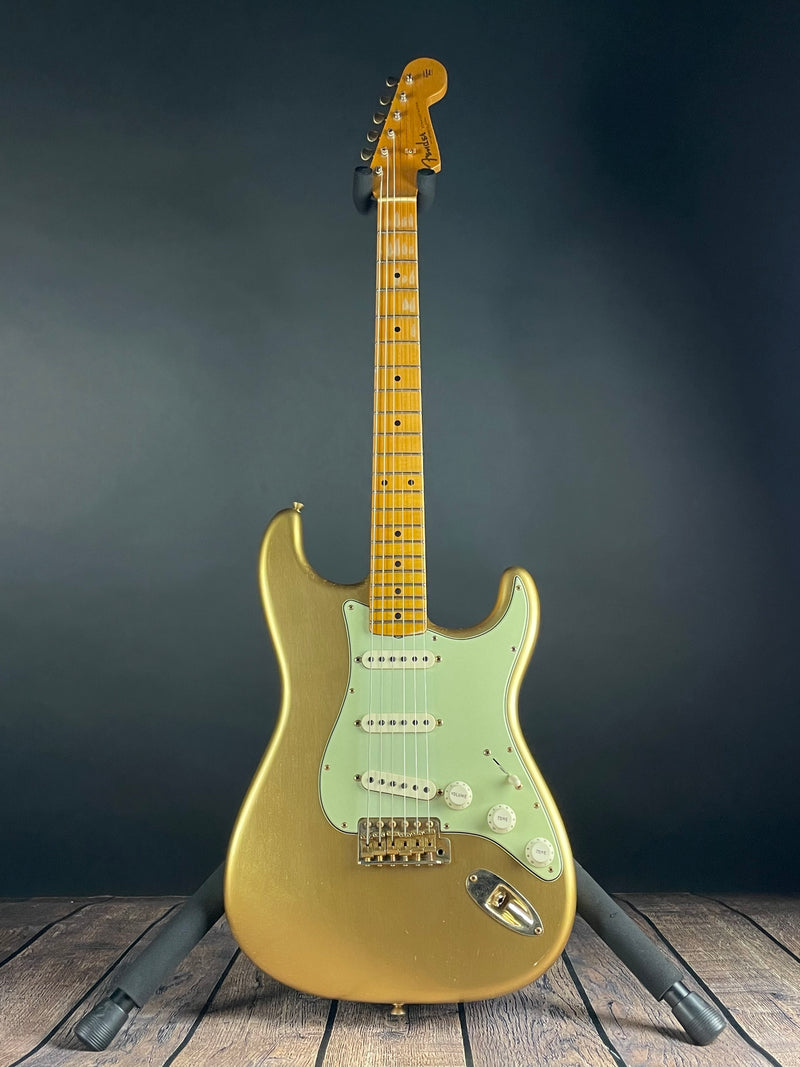 Fender Custom Shop LTD 1962 "Bone Tone" Stratocaster, Journeyman Relic- Aged Aztec Gold (7lbs 10oz) - Metronome Music Inc.