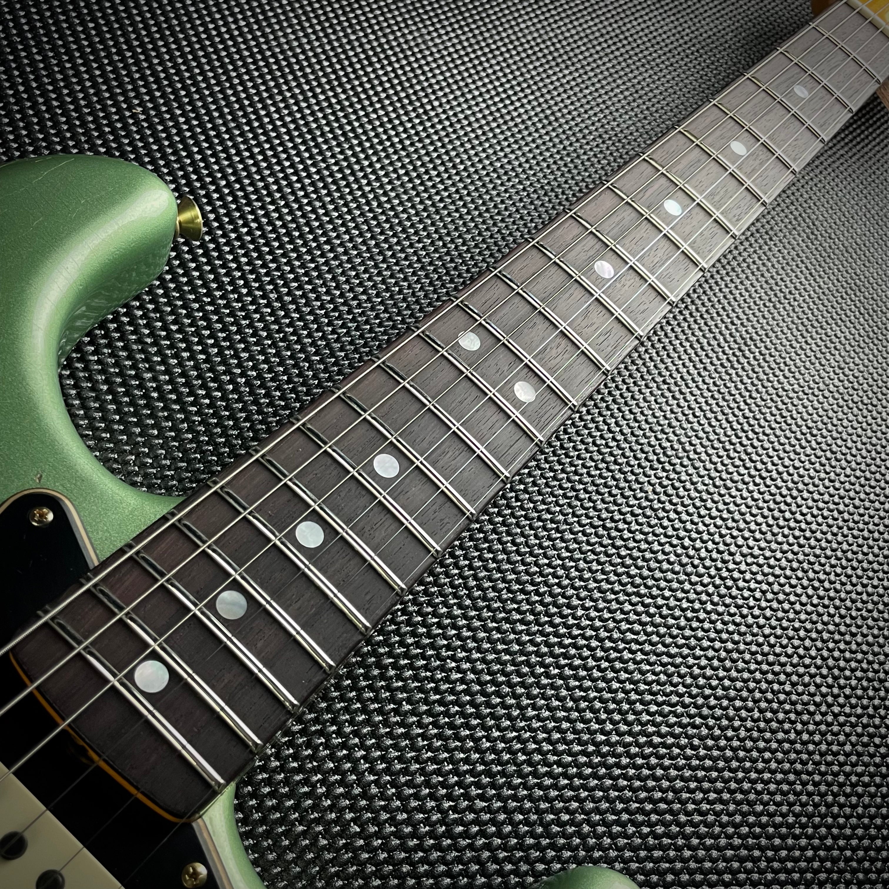 Fender Custom Shop LTD  1965 Dual-Mag Stratocaster, Journeyman Relic- Aged Sage Green Metallic (7lbs 5oz) - Metronome Music Inc.