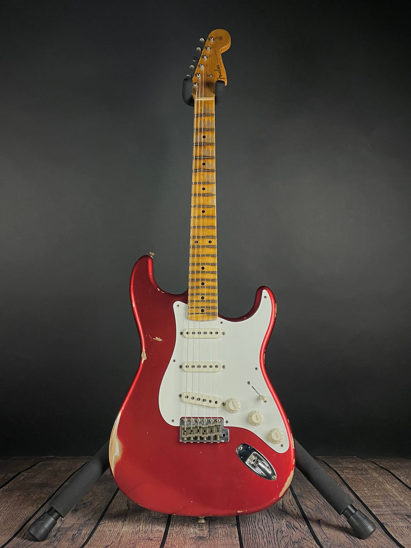 Fender Custom Shop 1958 Stratocaster, Relic- Faded Aged Candy Apple Red (7lbs 9oz) - Metronome Music Inc.