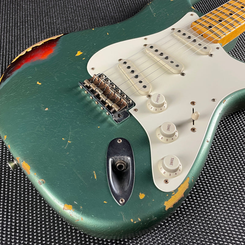 Fender Custom Shop 58 Stratocaster, Kyle Mcmillin Masterbuilt- Sherwood Metallic/Chocolate 3TS (7lbs 9.7oz)