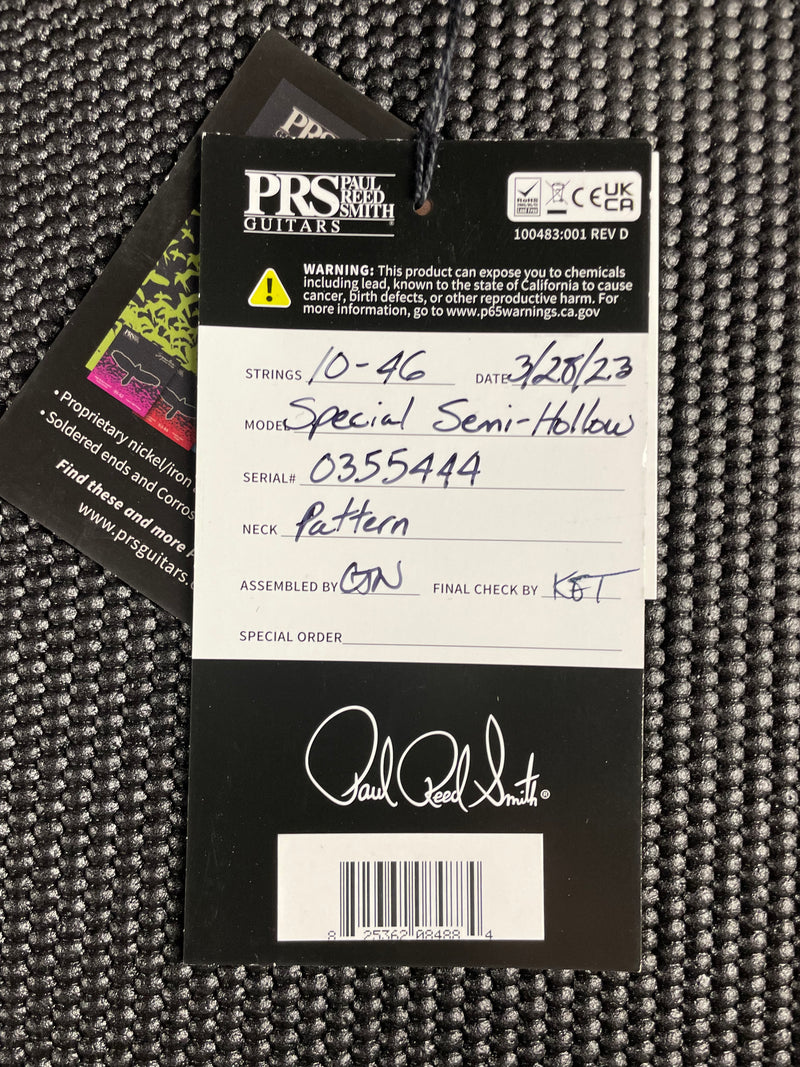 Paul Reed Smith, PRS Special Semi-Hollow Core- Black Sunburst (SOLD) - Metronome Music Inc.