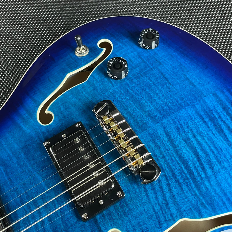 Paul Reed Smith, PRS SE Hollowbody II w/HSC- Faded Blue Burst (CTCF11231) - Metronome Music Inc.