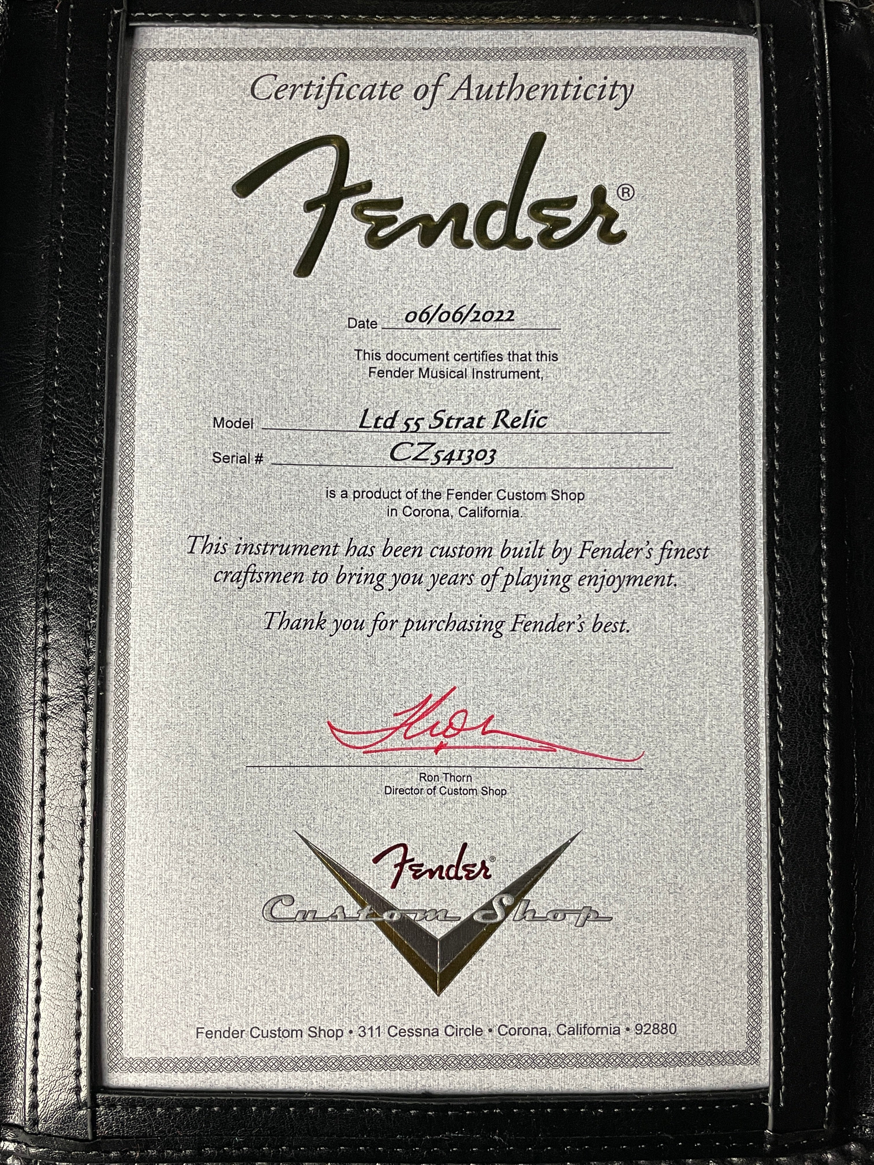 Fender Custom Shop LTD 1955 "Bone Tone" Stratocaster, Relic- Aged HLE Gold (7lbs 12oz) - Metronome Music Inc.