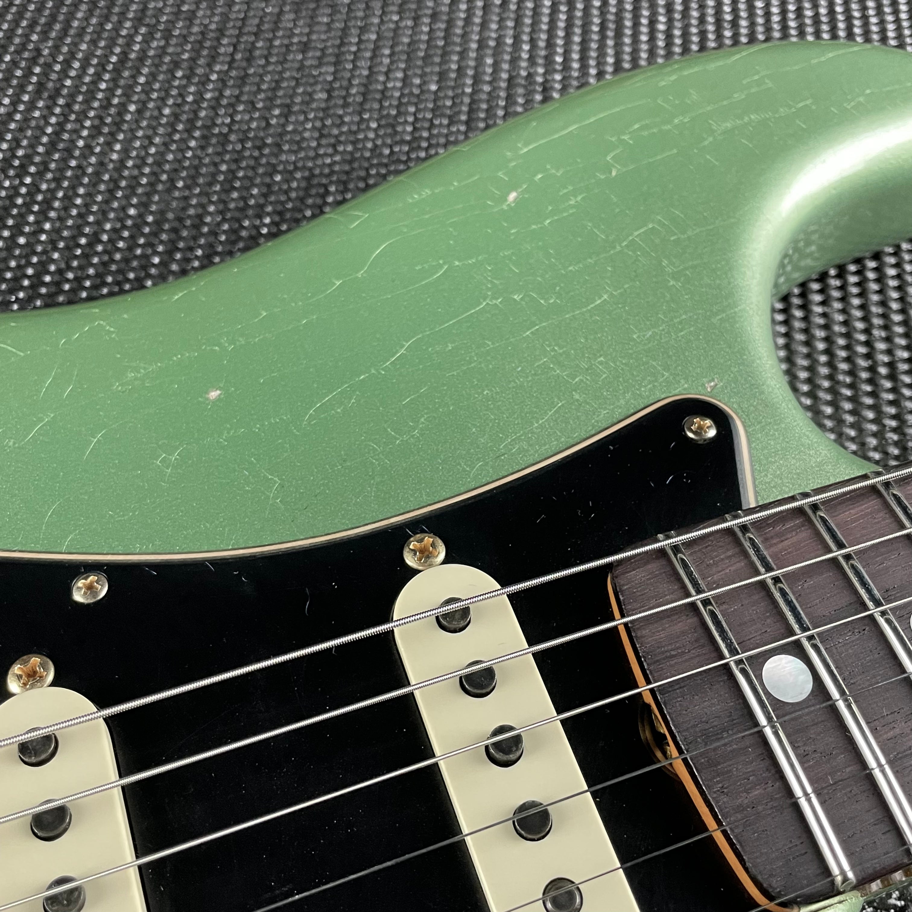 Fender Custom Shop LTD  1965 Dual-Mag Stratocaster, Journeyman Relic- Aged Sage Green Metallic (7lbs 5oz) - Metronome Music Inc.