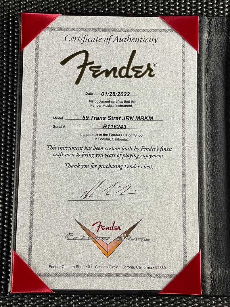 Fender Custom Shop '59 Trans Strat, Kyle Mcmillin Masterbuilt- Aged Sherwood Metallic (SOLD)