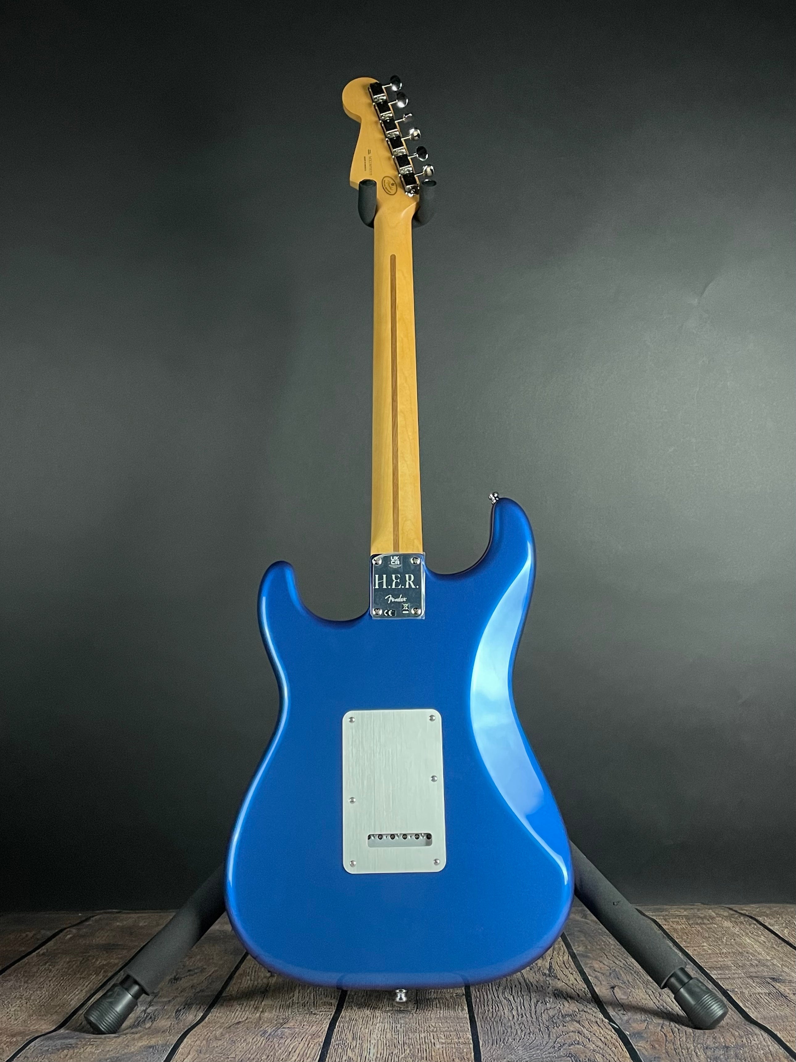 Fender Limited Edition H.E.R. Stratocaster, Maple Fingerboard- Blue Marlin (MX23058359) - Metronome Music Inc.