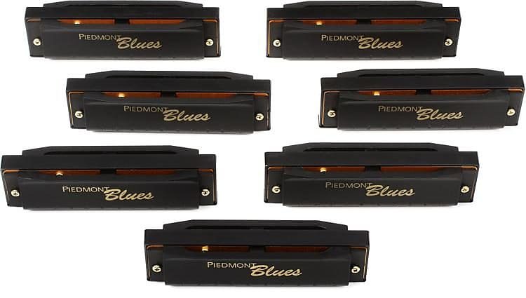 Hohner Piedmont Blues Seven Piece Harmonica Set ( A, Bb, C, D, E, F & G) - Metronome Music Inc.