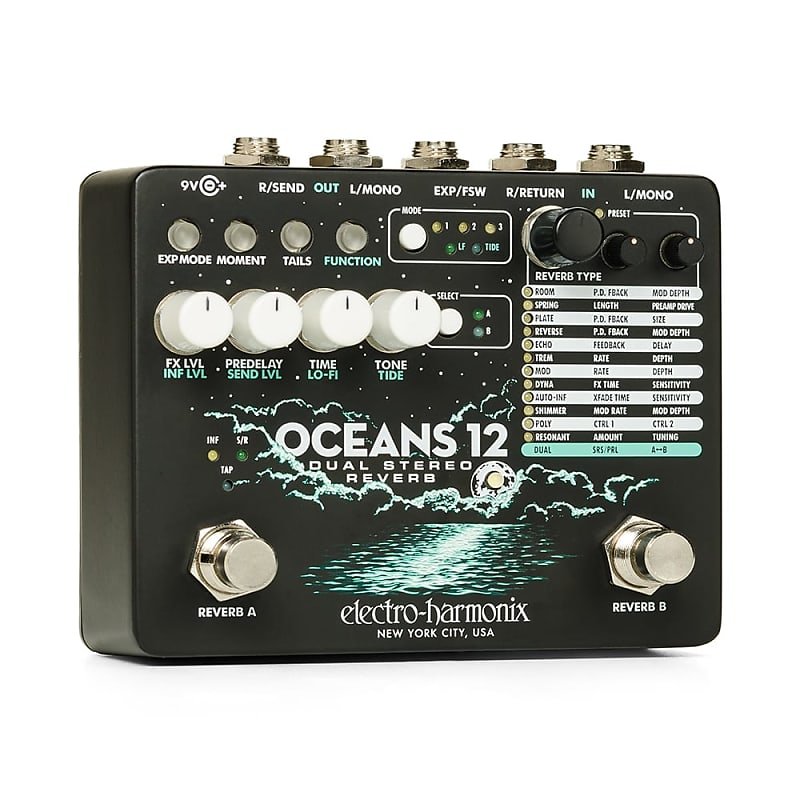 Electro-Harmonix Oceans 12 Dual Stereo Reverb - Metronome Music Inc.