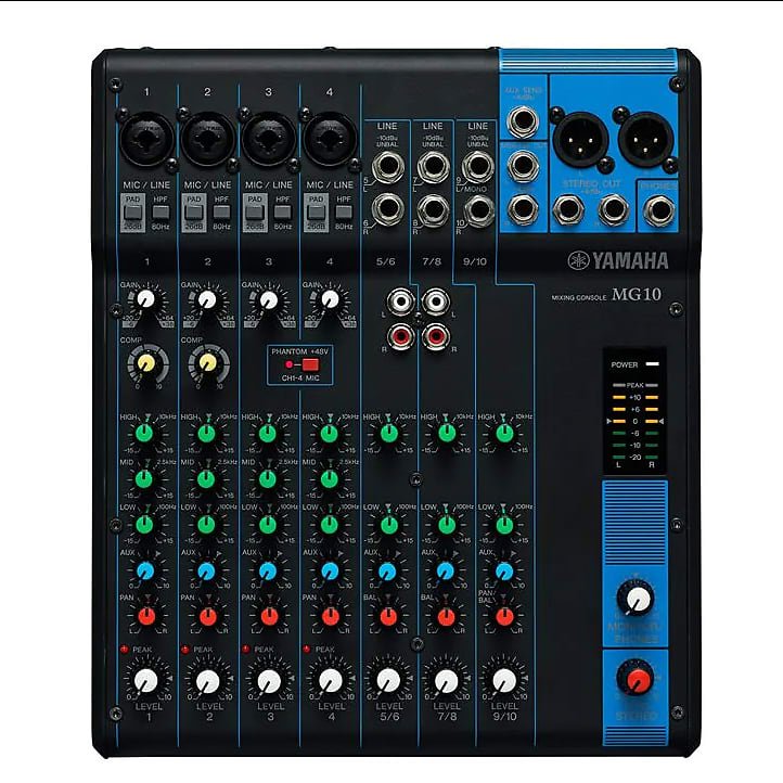 Yamaha 10-Channel Mixing Console MG10A - Metronome Music Inc.