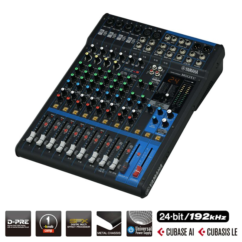 Yamaha 12-Channel Mixing Console MG12XU - Metronome Music Inc.