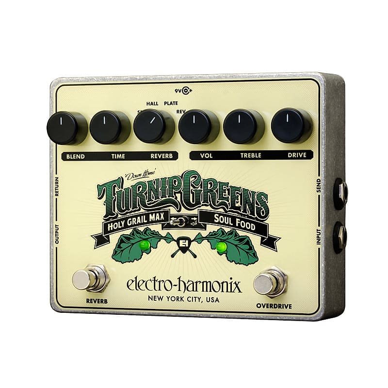 Electro-Harmonix Turnip Greens Overdrive/Reverb Multi-Effect - Metronome Music Inc.